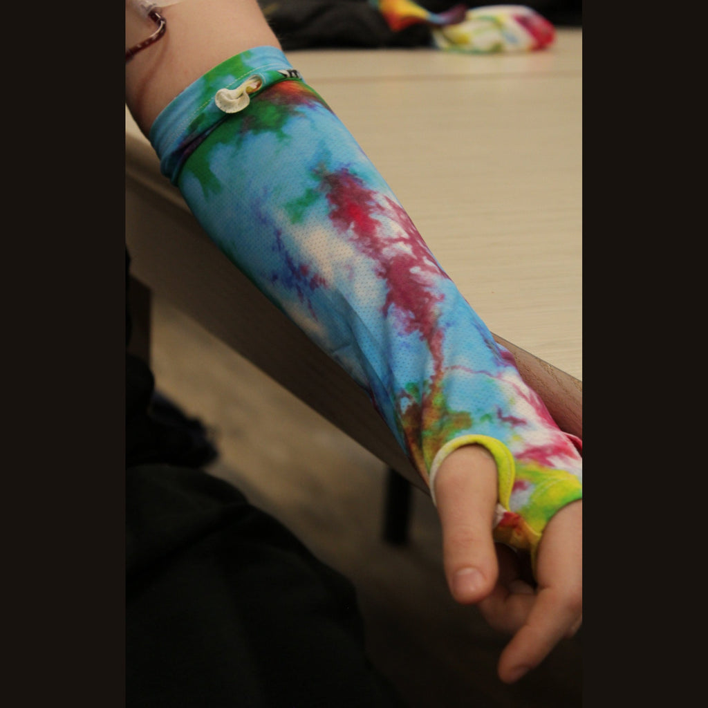 Tie-Dye IV Cover (2 Pack): Stylish Chemo-Friendly Medical Device Cover