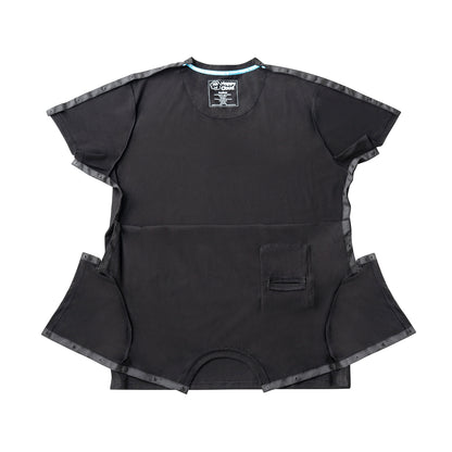 Black Adaptive T-Shirt – Easy Dressing for Chemo, Surgery & Recovery
