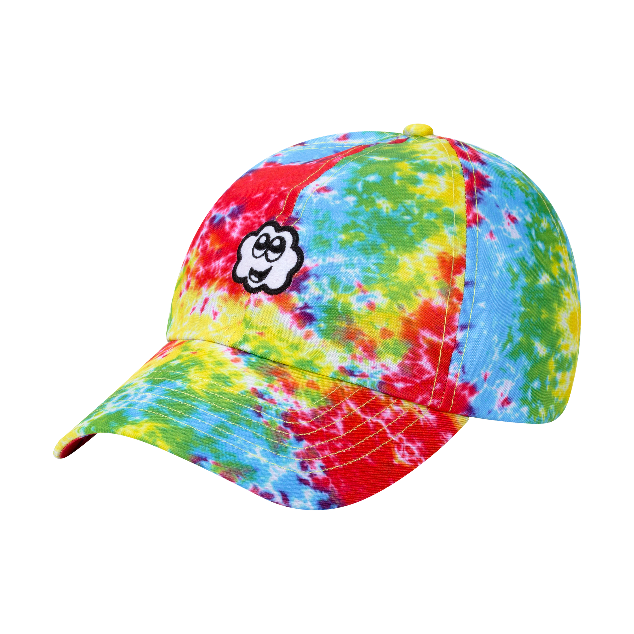 Tie-Dye Cloud Logo Dads Hat - Festival-Ready Fashion